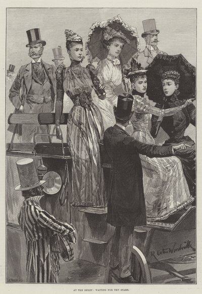At the Derby, waiting for the Start by Richard Caton Woodville junior
